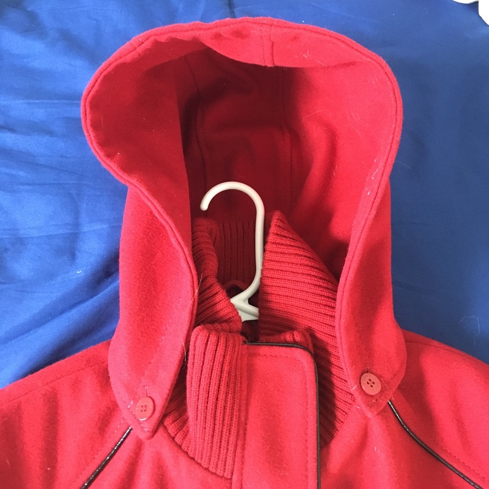 GUESS Los Angeles Wool Toggle Button/Zip Pea Coat - Picture 6 of 7